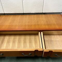 木製 3段 チェスト 整理箪笥 洋タンス 幅124cm×奥行46cm×高さ51cm の画像