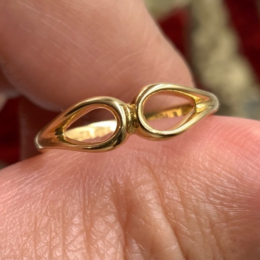 ティファニー　オープンティアドロップ　18K 2.2g 約11.5号