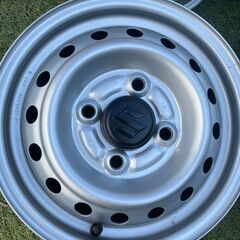 【中古・良品】スズキ/SUZUKI/スチールホイール/エヴリィ/キャリィ/純正/12×3.50B/4穴/100/4本の画像
