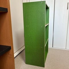 カラーボックス緑3段の画像