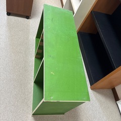 カラーボックス緑3段の画像