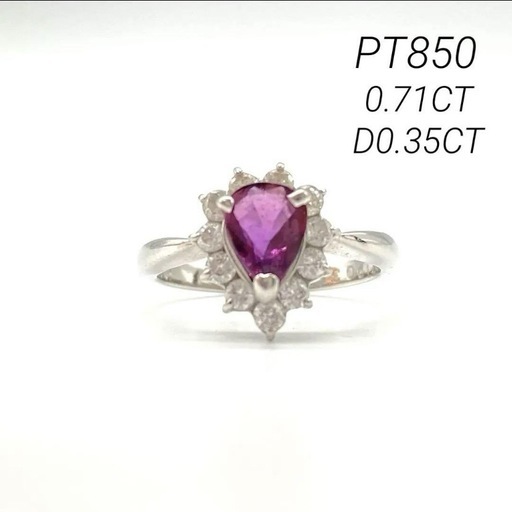 pt850　ジュエリーマキ ルビー 指輪