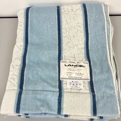 stp-3407　タオルケット　3点セット　青　寝具　夏季　ブルー　肌掛け　ボーダー　季節寝具　花柄の画像
