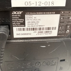 acerエイサー G236HL G236HL B bidx 23インチ LCDモニター 液晶モニター ディスプレイ PCモニター②の画像