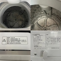 ニトリ 全自動洗濯機 NTR60 6.0kg 2021年製 ホワイト NITORI の画像
