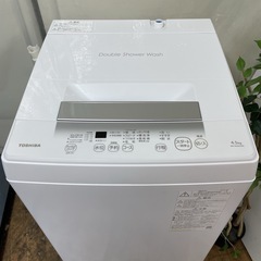 R422 ☀️ 2023年製の高年式♪ TOSHIBA 洗濯機（洗濯4.5㎏) AW-45GA2 ⭐ 動作確認済 ⭐ クリーニング済の画像
