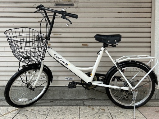 ComO'rade ホワイト　小径自転車 コモラード　自転車　サイクリング　ミニベロ