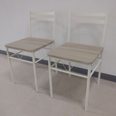 （出品番号：54）【中遠広域事務組合・リユース品】イス(白色、２脚)の画像