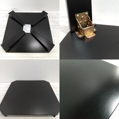 ニトリ　折りたたみテーブル/ シャイン2/ 6060　BK/ ブラック/ コンパクト/ 机/ ローテーブル/ サイドテーブル/ リビング/ 折畳 テーブル C0EW0209の画像