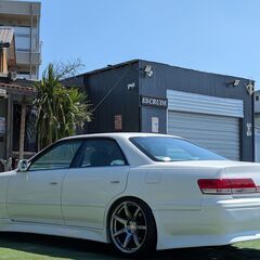 ローンは毎月34,000円～　トヨタ　マークII 　ツアラーＶ仕様　１ＪＺＧＴＥ　新品ミッション載替公認済み　前置インタークーラー　ＷＯＲＫエモーション１９インチ　車高調　社外マフラー　ＨＫＳ強化タイミングベルトの画像