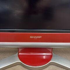 SHARP AQUOS 32V型 液晶テレビ LC-32D10 レッド 2007年製 世界の亀山モデル 通電確認 日本製 E202表示 受信未確認の画像
