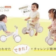D bike mini 足蹴り キックバイク ピンク ブラック ホワイト グレー 黒 白　乗用玩具の画像