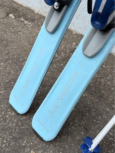 お引取り限定 ケスレー KASTLE AERO SPEED 7.9W レディースカービングスキーセット 140cm ストック付き