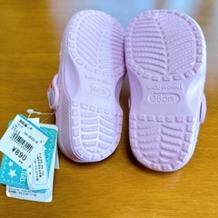 【未使用】ぼんぼんりぼん キッズ　クロックス グロッグ サンダル 16cmの画像