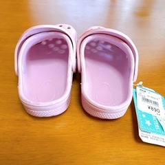 【未使用】ぼんぼんりぼん キッズ　クロックス グロッグ サンダル 16cmの画像