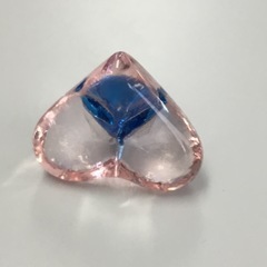 クマ　ブルー　ハート　ガラス細工　置き物　ミニチュアの画像