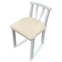 【2509015】チェア（ホワイト／ベージュ座面）の画像