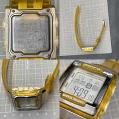 M343 可動 CASIO カシオ Baby-G ベビージー BG-186S1 腕時計 デジタル 黄色イエロー　クオーツ カレンダー CASIO カシオ G-SHOCK Gショックの画像