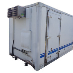 トラックコンテナ 箱 3200x1840x2040 横扉付 アルミバン 冷凍冷蔵 保冷 倉庫 物置 ガレージ コンテナハウス 愛媛よりの画像
