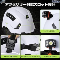 【未使用】安全ヘルメット  工業用ヘルメット  ホワイト の画像