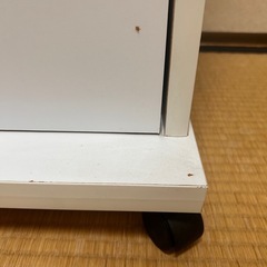 鏡　ハンガーラック付き収納の画像