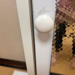 鏡　ハンガーラック付き収納の画像