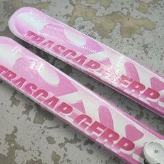 138cm ジュニアスキー B×B JX-B1 ピンク系 子ども用 ビンディング チロリア 2点セット ポールなし 札幌市 白石店の画像