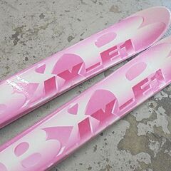 138cm ジュニアスキー B×B JX-B1 ピンク系 子ども用 ビンディング チロリア 2点セット ポールなし 札幌市 白石店の画像