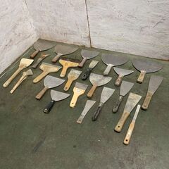 パテスクレーパー スクレーパー ヘラ 23点 まとめ まとめ売り ゴムヘラ ハケ 内装 塗装 工具 DIY 壁補修 現場 A0414の画像