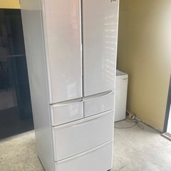 NO B500🌈福岡市内配送設置無料✨🌈シャープ SHARP プラズマクラスター冷蔵庫 (465L・フレンチドア) 6ドア ブライトシルバー SJ-PF47B-Sの画像