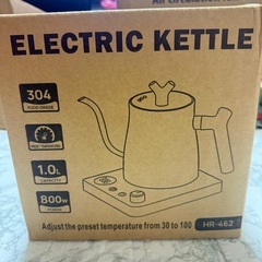【新品未使用】電気ケトル コーヒー ドリップケトル 1L 800W 保温 空焚き防止の画像