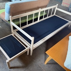 2人掛けソファー・オットマン付き　unico・ペット対応生地
(商品番号13981)の画像