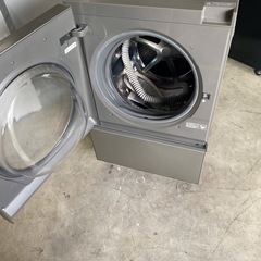 NO B508🌈福岡市内配送設置無料✨🌈NA-VG2400L-X ドラム式洗濯乾燥機 Cuble（キューブル） プレミアムステンレス [洗濯10.0kg /乾燥5.0kg /ヒーター乾燥(排気タイプ) /左開き]  2019年の画像