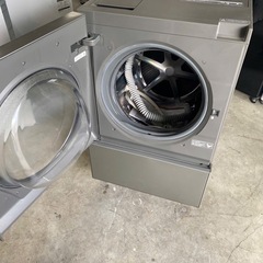 NO B508🌈福岡市内配送設置無料✨🌈NA-VG2400L-X ドラム式洗濯乾燥機 Cuble（キューブル） プレミアムステンレス [洗濯10.0kg /乾燥5.0kg /ヒーター乾燥(排気タイプ) /左開き]  2019年の画像