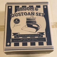 【未使用品】ほうき ほうきちりとり セット グリーン+ブラックの画像