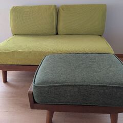 UNICO（ウニコ） 2人掛けソファー＆オットマン