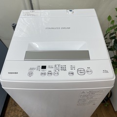 R707 ☀️ TOSHIBA 洗濯機 （洗濯4.5㎏) 22年製 AW-45M9 ⭐ 動作確認済 ⭐ クリーニング済の画像