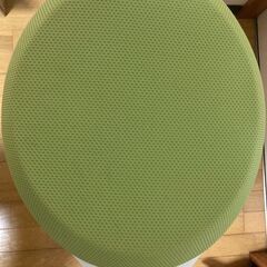 山善(YAMAZEN) 昇降 チェア ライトグリーン HPSC-55(LGR/WH)　スタンディングデスク対応の画像