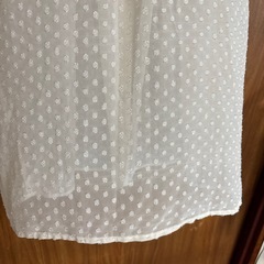 Lサイズ 透け感シャツ 水玉の画像