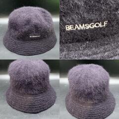 M300　BEAMS GOLF ビームスゴルフ ハット レディース58㎝　ウール　帽子　ゴルフウェア　モヘア バケットハットの画像