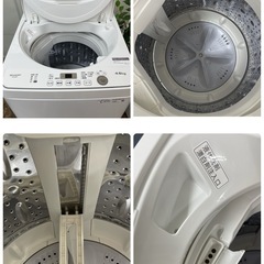 R504 ☀️ 2022年製の高年式♪ SHARP 洗濯機（洗濯4.5㎏) ES-GE4F ⭐ 動作確認済 ⭐ クリーニング済の画像