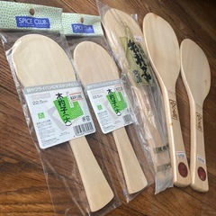 しゃもじ5本　木杓子　一応全部新品ですの画像