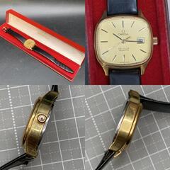 M314 ジャンク不動 OMEGA オメガ デビル レディース クォーツ デイト アンティーク ヴィンテージ 腕時計の画像