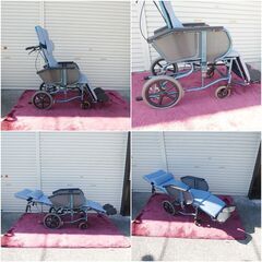 【中古現状品】松永製作所 介助型フルリクライニング車いす FR-11Rの画像