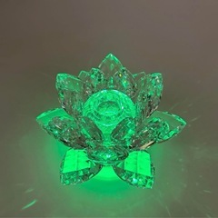 円形透明LEDライト台 複数色 セリア ダイソーの画像