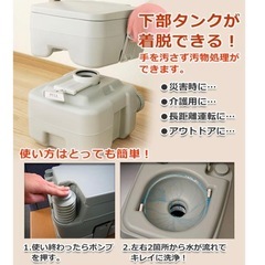 ポータブル水洗トイレ　の画像