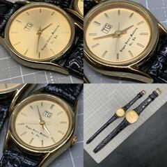 M320　TG ペアウォッチ 腕時計 Taigene Electric Machinery　未使用保管品　不動 アンティーク ヴィンテージの画像