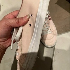 DC ピンク レザー　スニーカーの画像