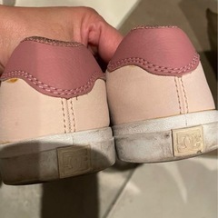 DC ピンク レザー　スニーカーの画像