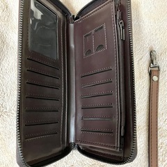 【未使用品】管理番号：G-3-2 　レザーロングウォレット　縦19.5cm 横10cm 厚み２.5cmの画像